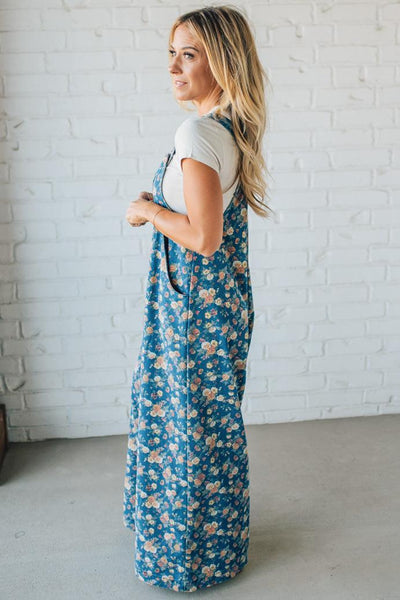 BIBI™ | Vintage Rose Denim Overalls