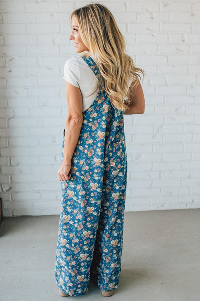 BIBI™ | Vintage Rose Denim Overalls