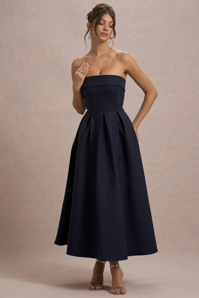 Ecru Elegance™ Bandeau Midi Dress