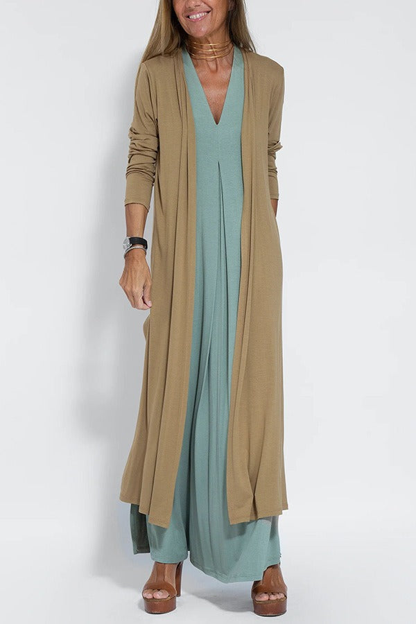 Lyvazza™ – Elegant Long Dress + Matching Cardigan