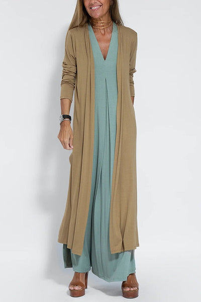 Lyvazza™ – Elegant Long Dress + Matching Cardigan