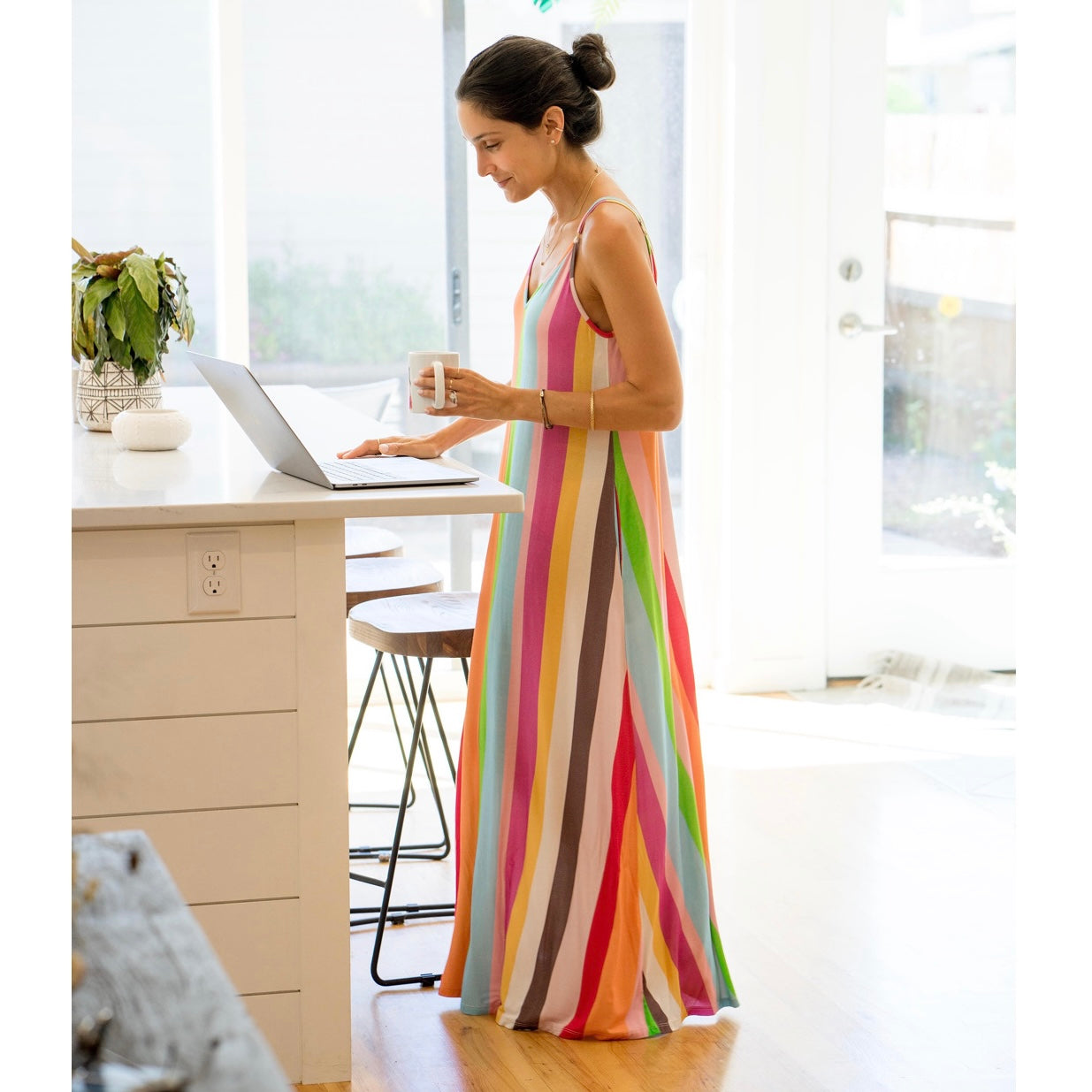 GoddessFlow™ Striped Maxi
