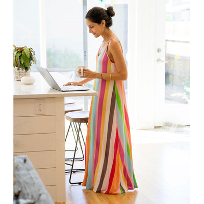 GoddessFlow™ Striped Maxi