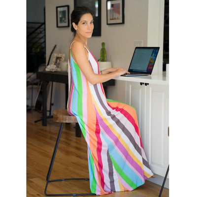 GoddessFlow™ Striped Maxi