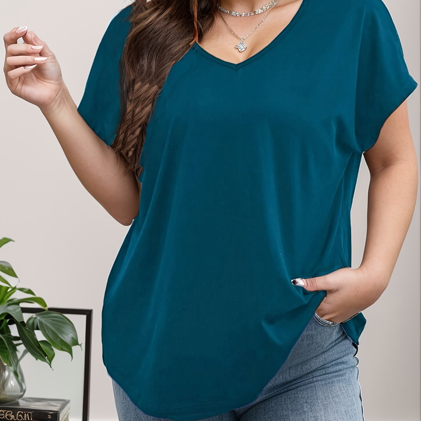 CurveEase™ V-Neck Tee