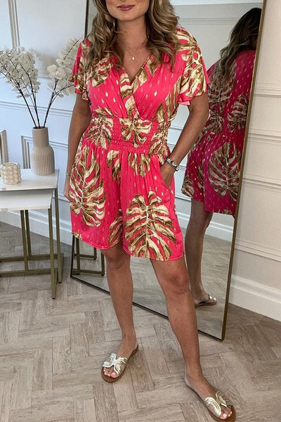 LeafLuxe™ Printed Romper