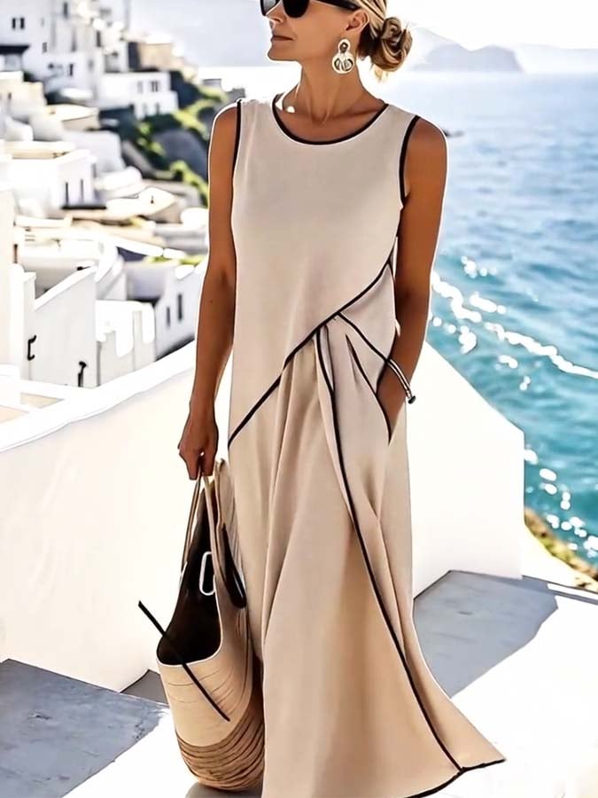 RelaxStripe™ Maxi Dress