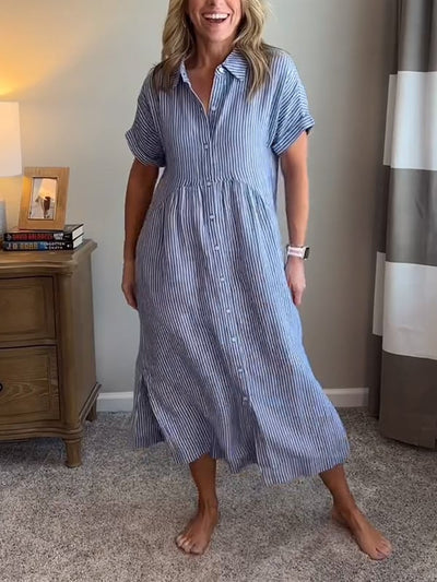 Cassie – Striped Midi Dress