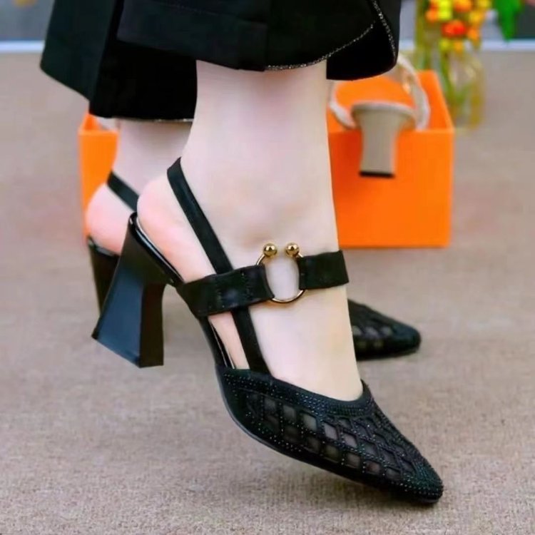 Velivra™ | Hollow Buckle Thick Heel Sandals