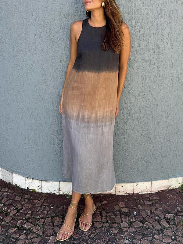 Kelsey | Elegant Sleeveless Gradient Midi Dress