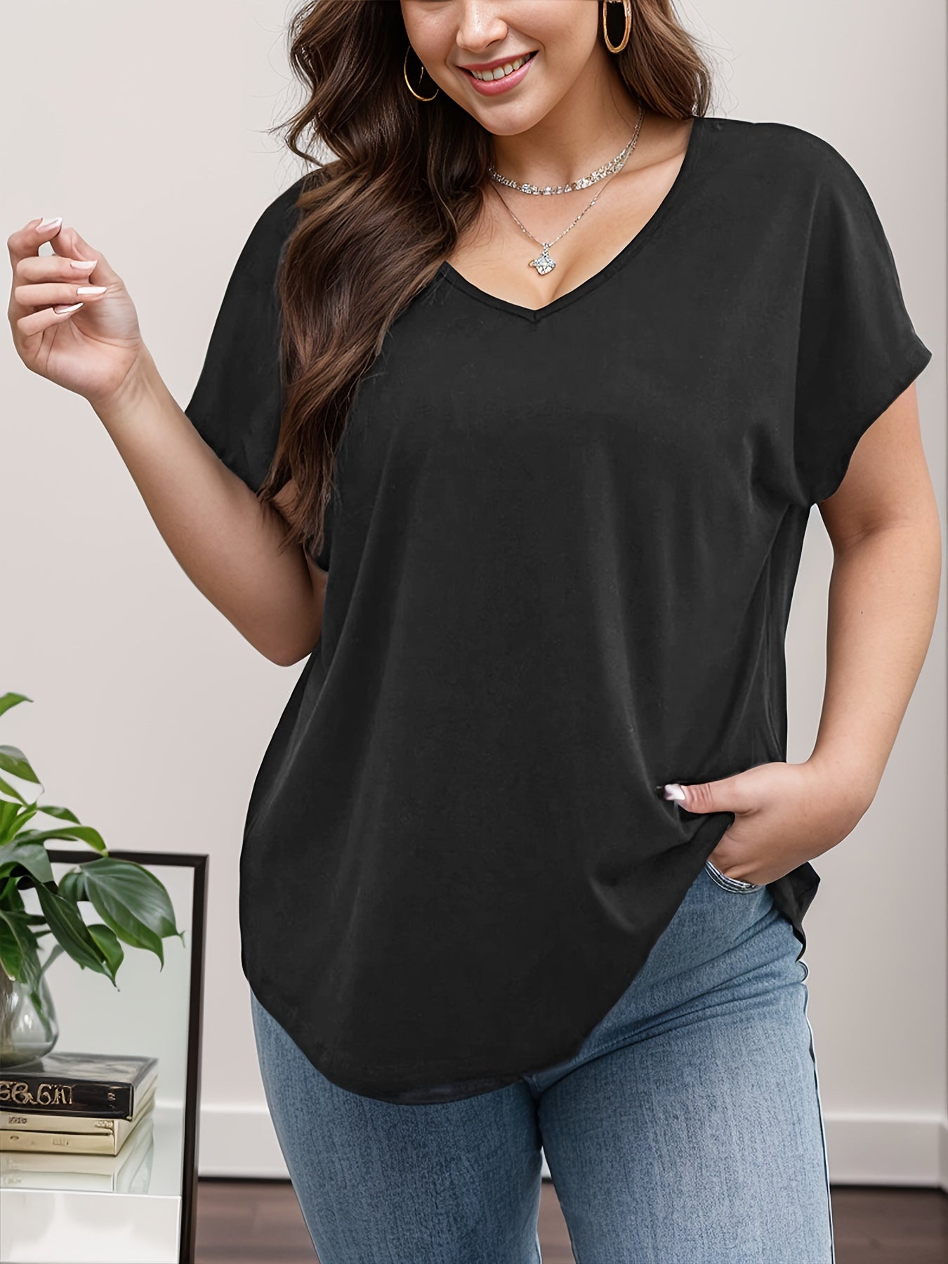 CurveEase™ V-Neck Tee