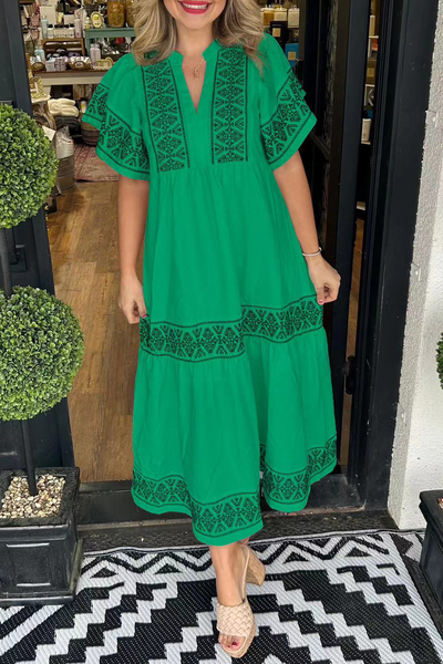 NANCY- Geometric Print Dress