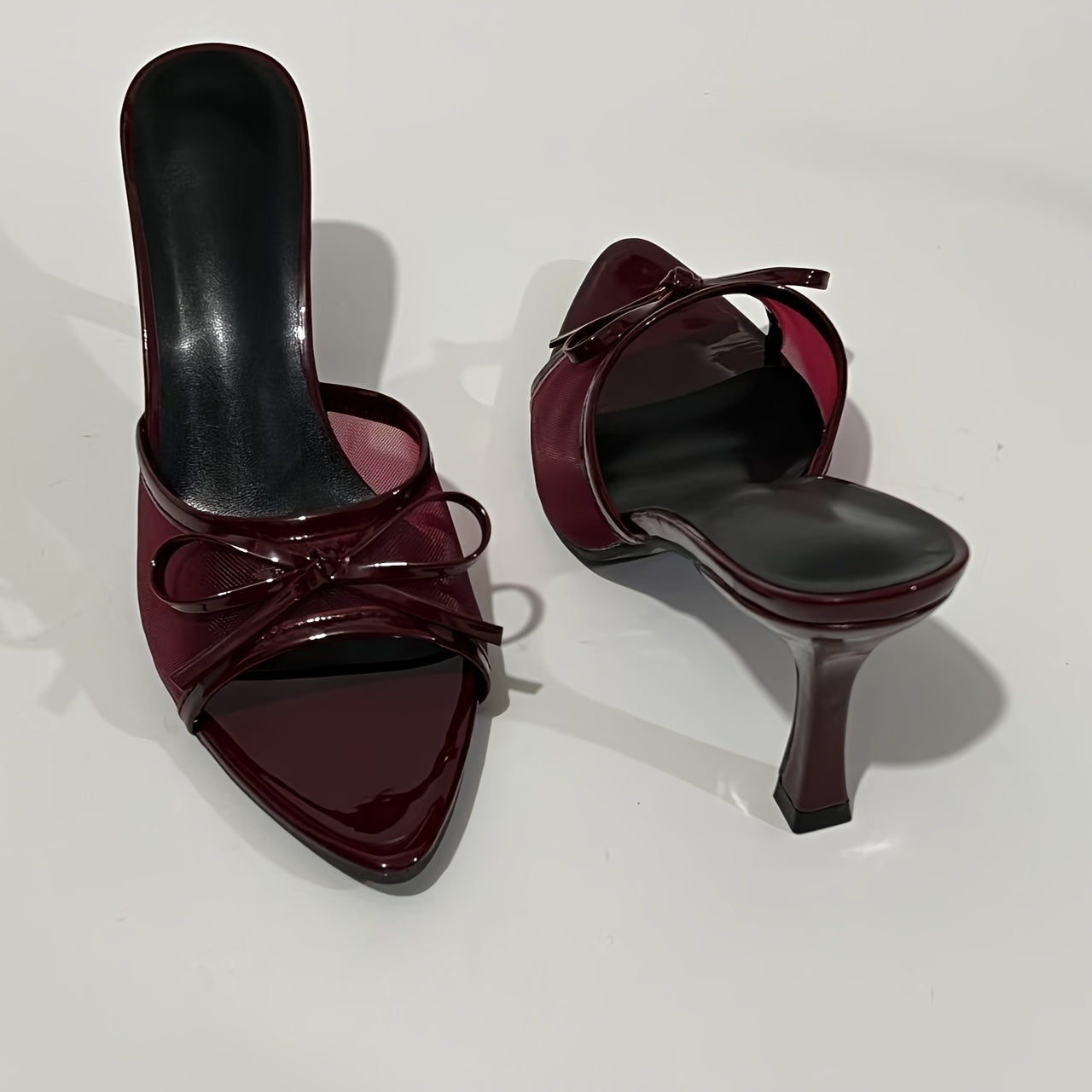 Evelisse – Bow Mesh Heels