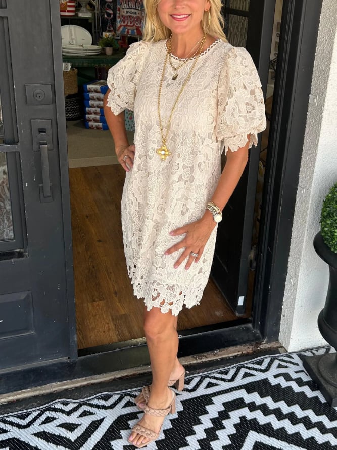 Signature - Lace Crochet Dress