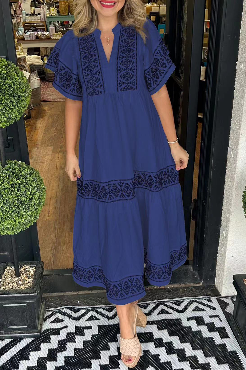 NANCY- Geometric Print Dress