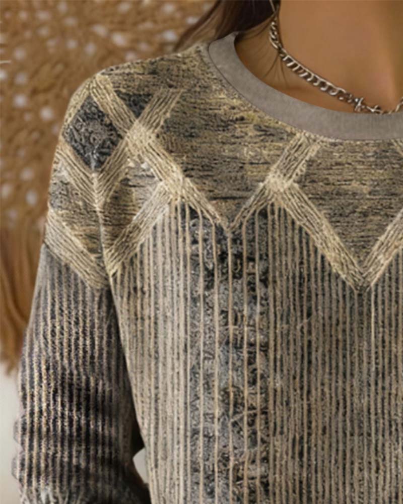 Retrovie™ | Vintage Printed Crewneck Sweatshirt