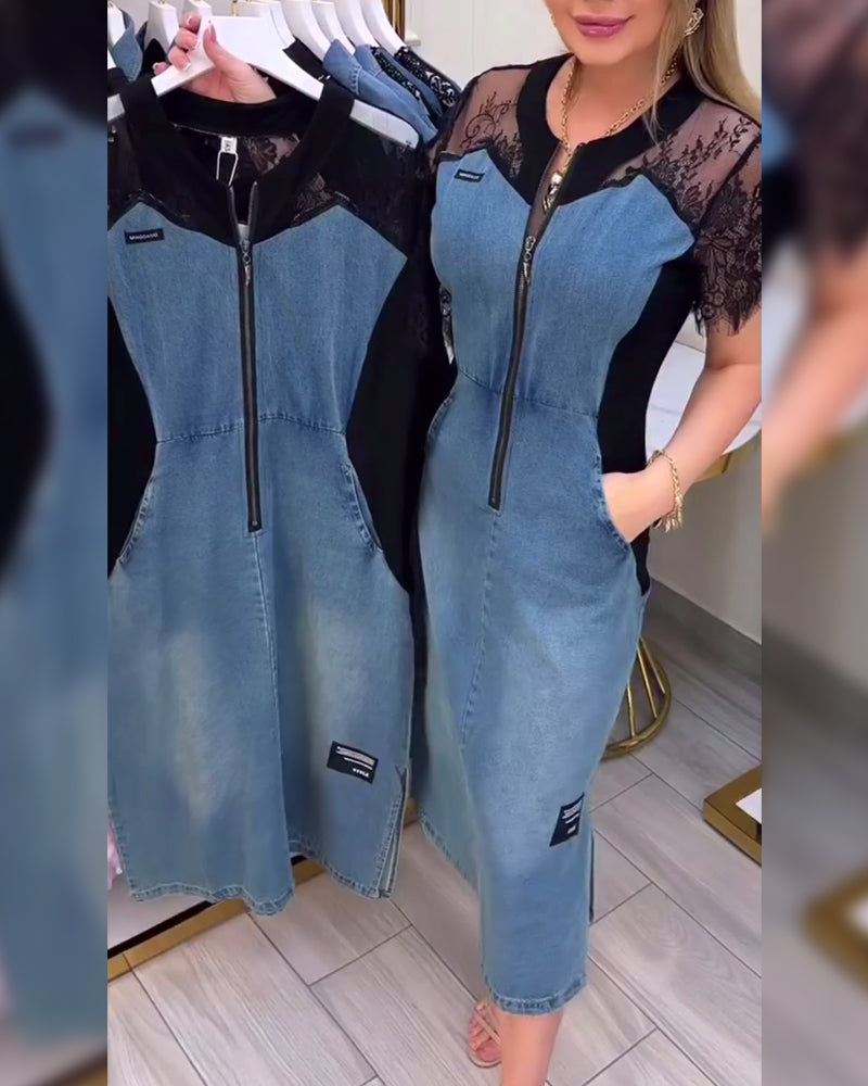 Eloria™ Lace Sleeve Dress