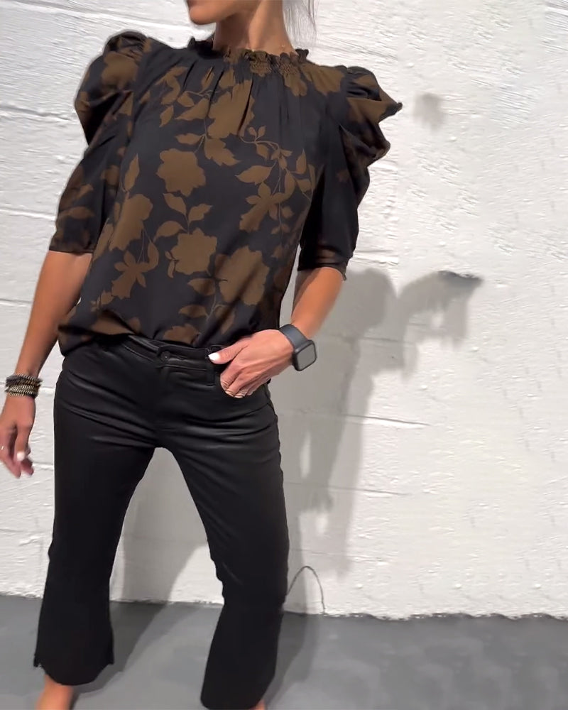 Clarisse™ | Ruffled Puff Sleeve Blouse