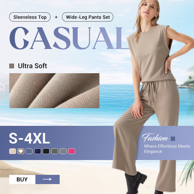 Auralyn™ | Sleeveless Top & Wide-Leg Pants Set