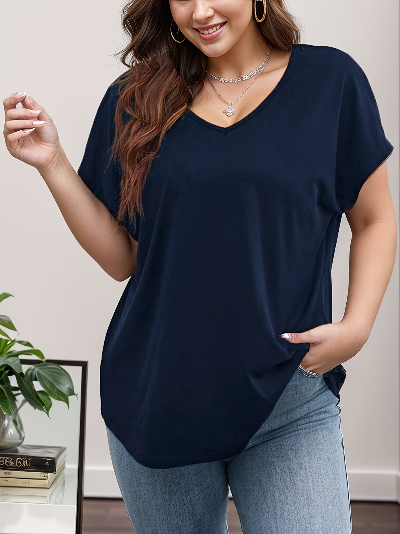 CurveEase™ V-Neck Tee
