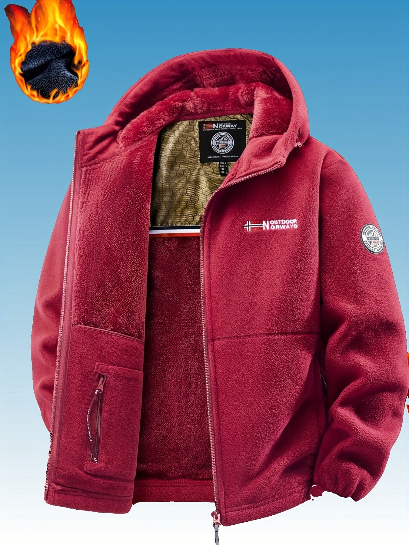 Nordfell™ | Men’s Thermal Full-Zip Winter Hooded Jacket