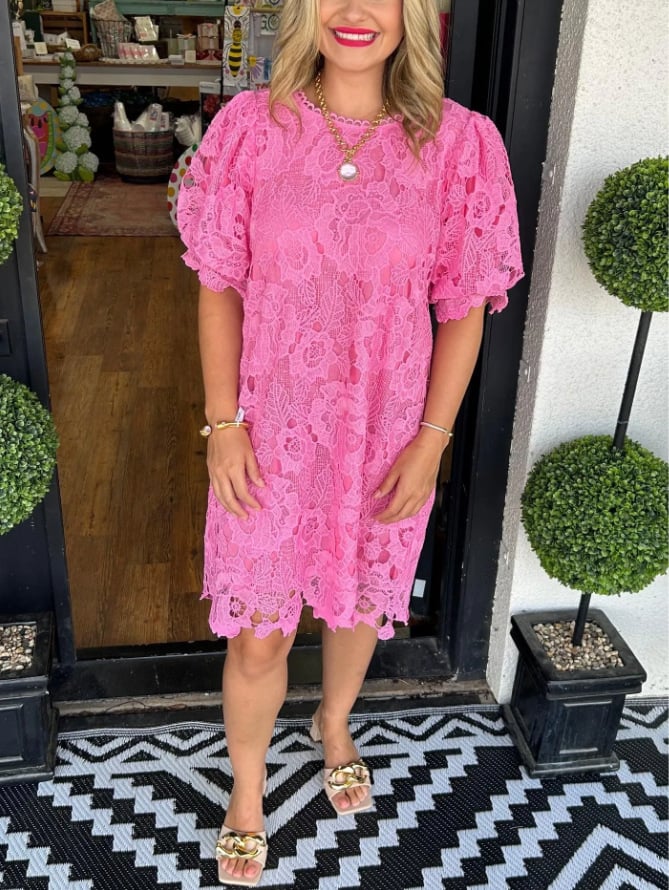 Signature - Lace Crochet Dress