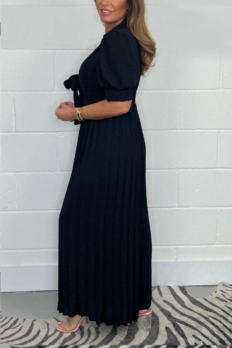 PleatGrace™ V-Neck Jumpsuit