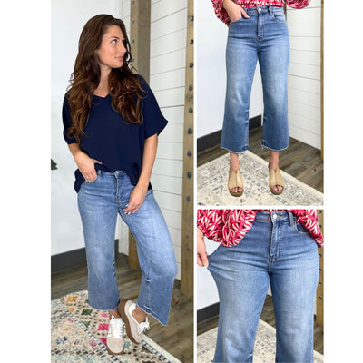 DebbieRelax™ Wide-Leg Crop Jeans