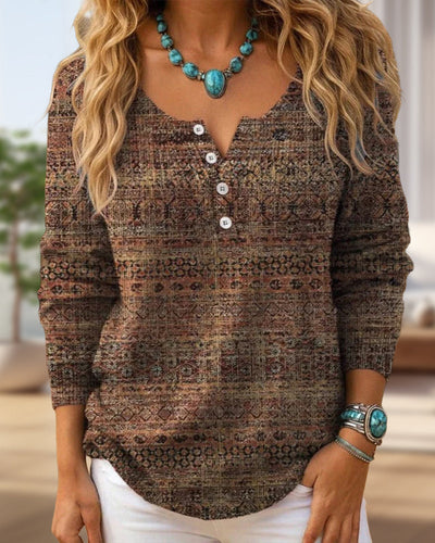Mirelle™ | Vintage Button-Up Casual Top