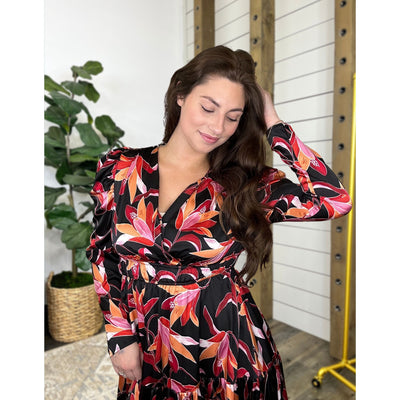 WalkThisWay™ Satin Tiered Dress