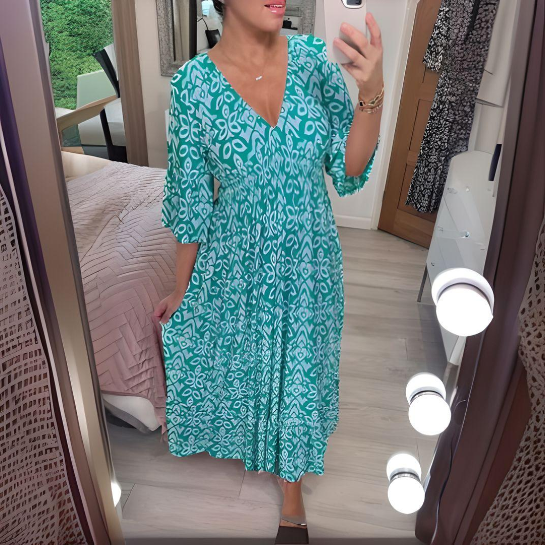 BohoMelody™ Printed Midi Dress