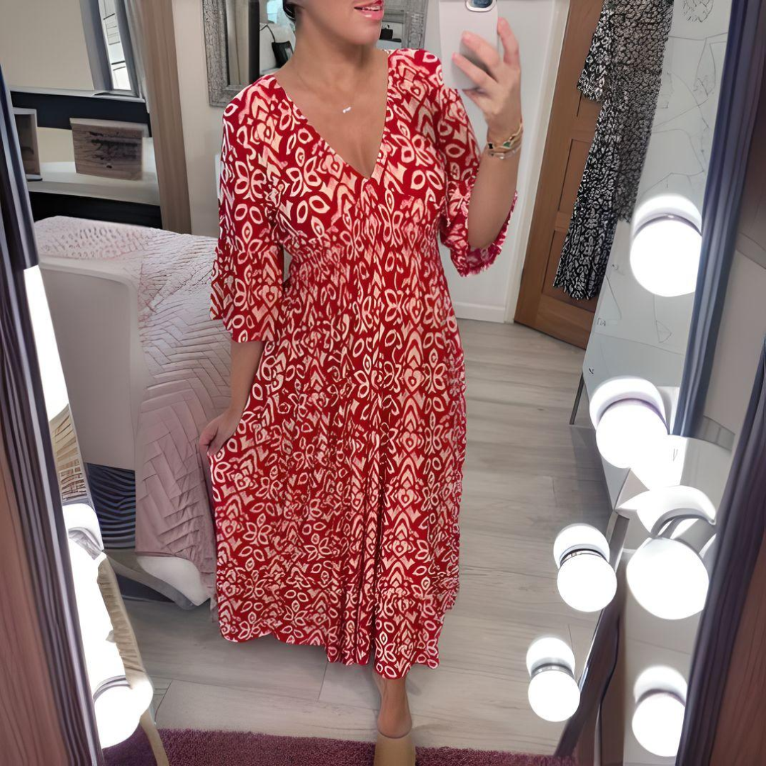 BohoMelody™ Printed Midi Dress