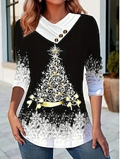 Noëlle™ | Vintage Christmas Graphic Long Sleeve Top