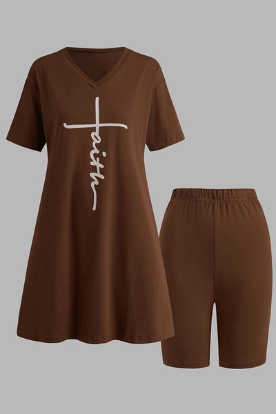 Liora™ Printed 2-Piece Skirt & Pants Set