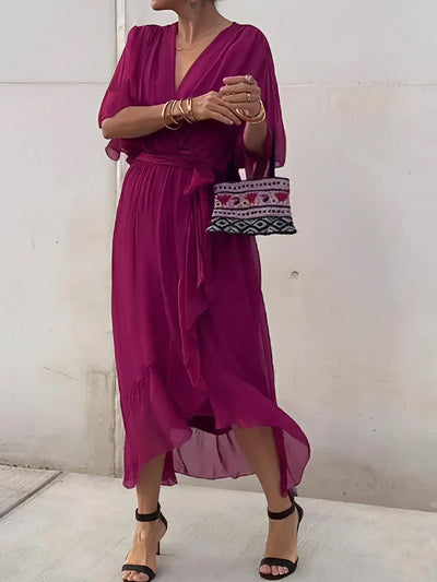 Lyra™ Whisper-Soft V-Neck Dress