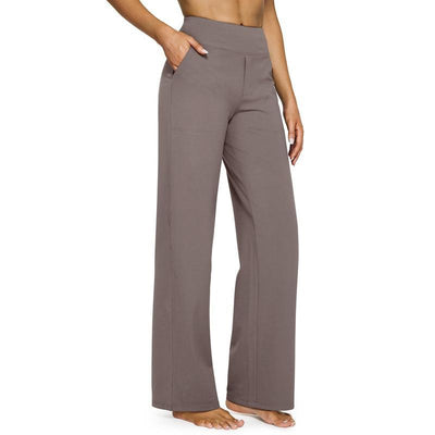 High-waist wide leg casual pants