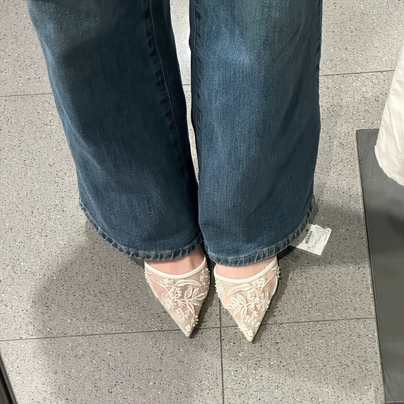 Alessyne – Golden Mule Heels