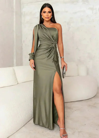 Auralisse™ | Enchanted Drape Satin Dress
