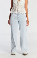 SkyDrift™ Light Indigo Baggy Jeans