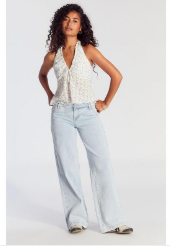 SkyDrift™ Light Indigo Baggy Jeans