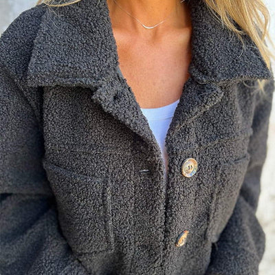 CozyMoss™ Teddy Button Jacket