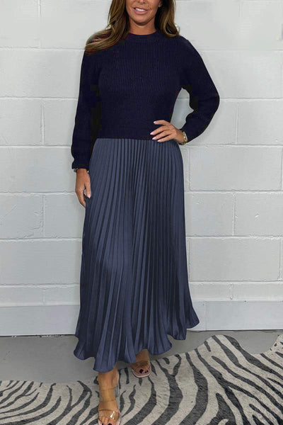 Amelia Luxe Sweater & Pleated Skirt Set
