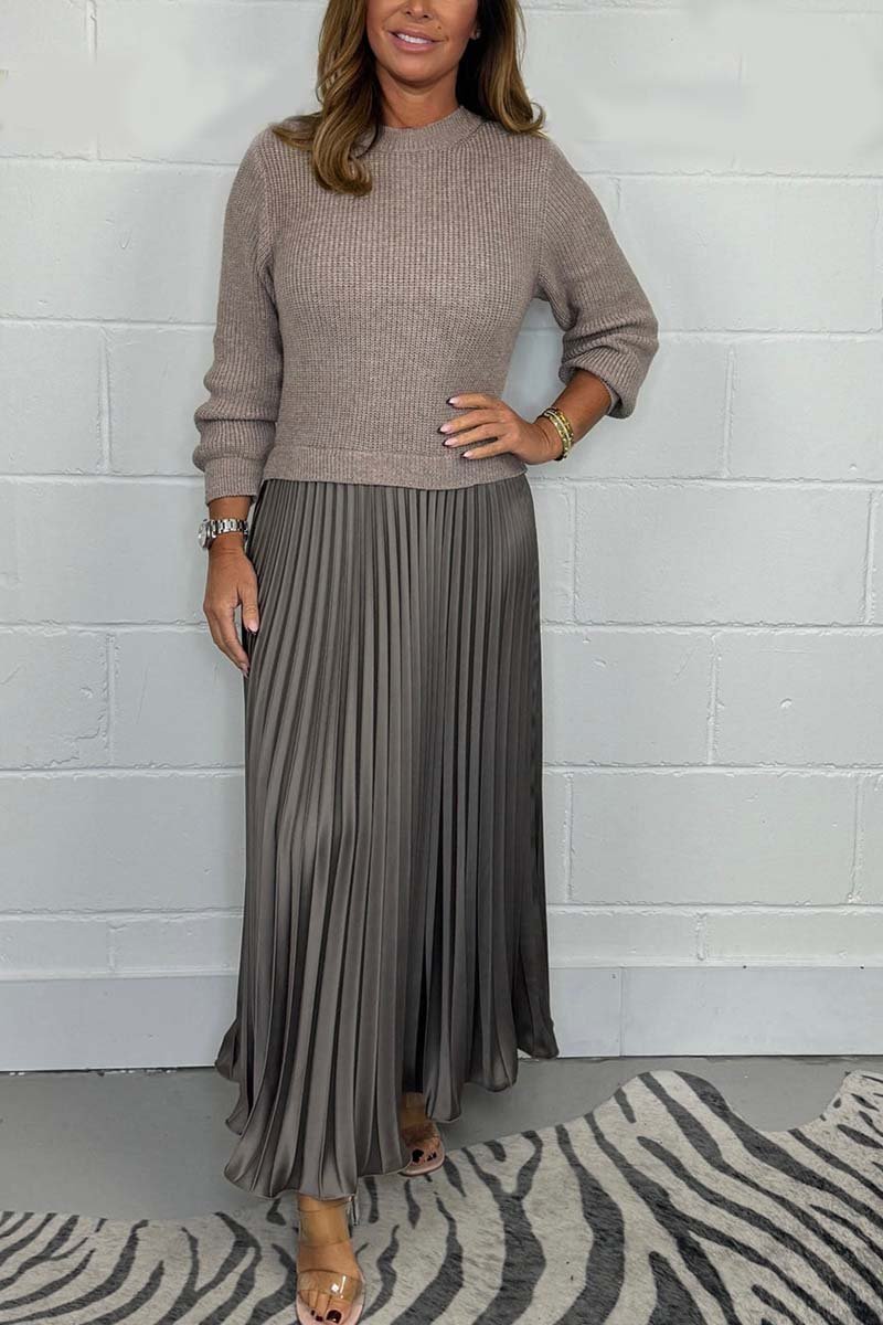 Amelia Luxe Sweater & Pleated Skirt Set