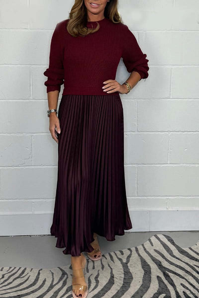 Amelia Luxe Sweater & Pleated Skirt Set