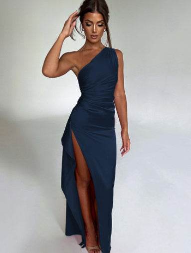 Aureline™ | One-Shoulder Backless Slit Dress
