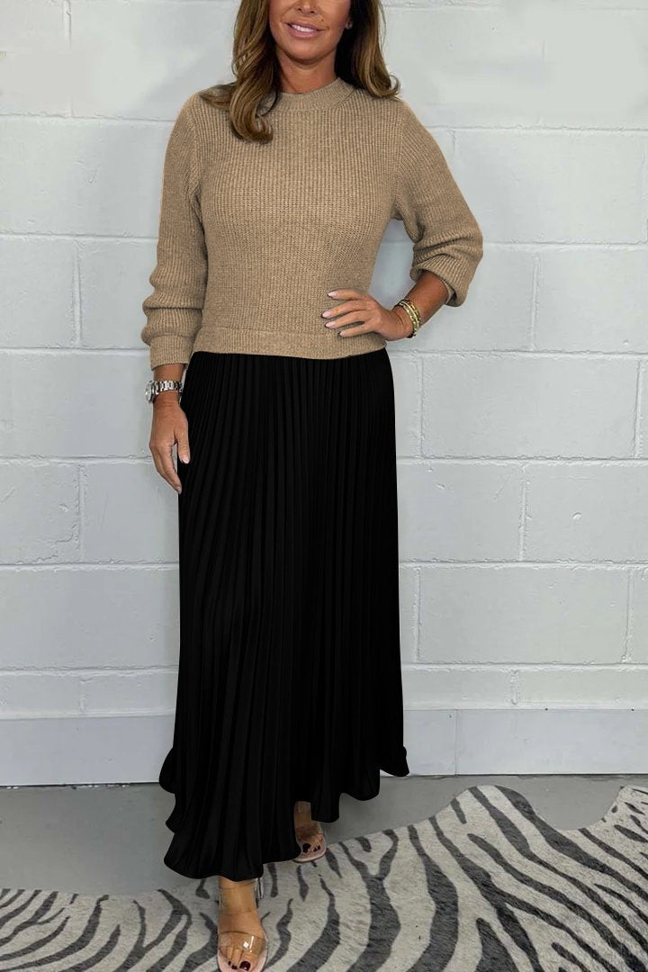 Amelia Luxe Sweater & Pleated Skirt Set