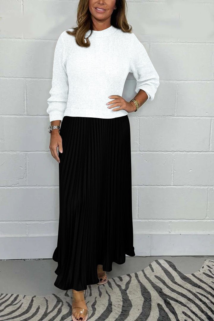 Amelia Luxe Sweater & Pleated Skirt Set