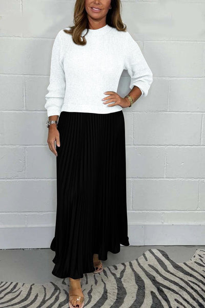 Amelia Luxe Sweater & Pleated Skirt Set