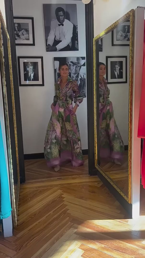 FloraMuse™ Botanical Belted Maxi