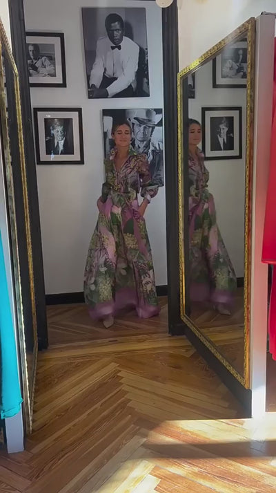 FloraMuse™ Botanical Belted Maxi